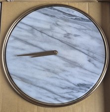 New John Lewis Smooth Solid Grey Marble Wall Clock.32cmx32cm