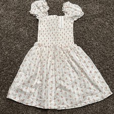 Janie And Jack The Grace Floral Smocked Puff Sleeve Dress Size 12 Years