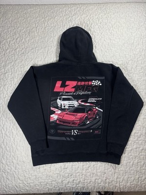 LZMFG Japanese Car Graphic Hoodie Pursuit of Perfection NSX 2022 100% Cotton 