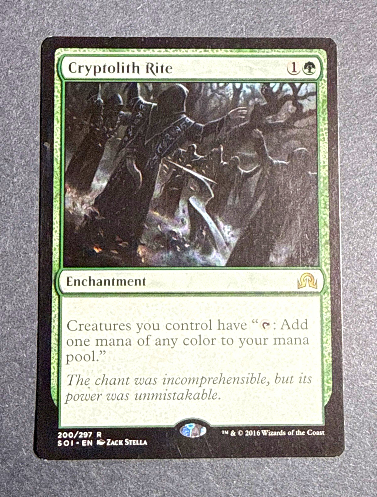 Magic The Gathering Cryptolith Rite SOI Rare Reg EN Green 200/297