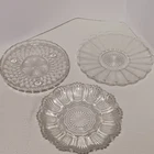 Vintage Lot of 3 Glass Serving Plates, Fostoria, Anchor Hocking and Imperial