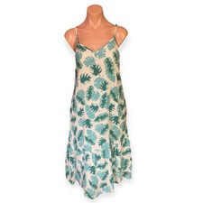 J.Crew Women’s XS Palm Leaf Print Cotton Sleeveless Maxi Dress