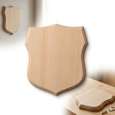 Elegantes Wappenschild aus Buchenholz zum Gravieren und Personalisieren, 20 x 17