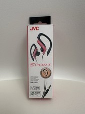 JVC Sport HA-EB75 Adjustable Ear Clip Wired Stereo Headphones Silver - NEW OB