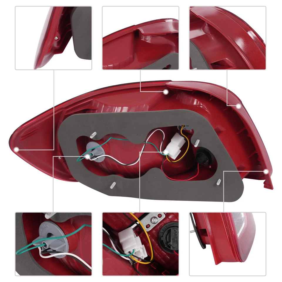 For 2006-11 Kia Rio Halogen Tail Light Rear Brake Lamp w/Bulb Right Passenger RH - Image 3 of 4