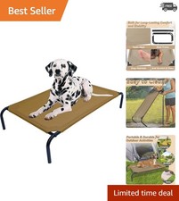 Lightweight Elevated Pet Cot, Non-Skid Design for Comfortable Outdoor Relaxation