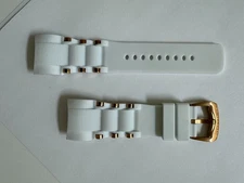 Men's Swiss legend commander watch Silicone/Rubber  White band strap 29mm