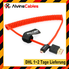 for Atomos Ninja V 4K 60P 8K HDMI to Micro HDMI Coiled Cable Extension Lead