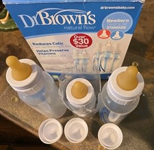 Dr. Brown's Natural Flow 1-4 oz. 2-8oz Baby Bottle - Pack of 3 New. See All Pic