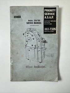 AB Dick Service Reference Manual 350/360 Offset Duplicator - Vintage