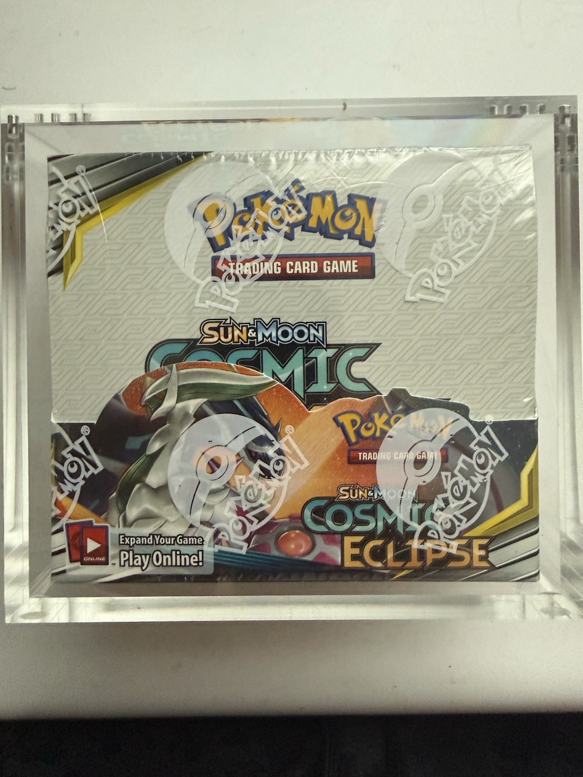 Pokemon TCG Cosmic Eclipse Booster Box 36 Packs Factory Sealed w/ Acrylic Case