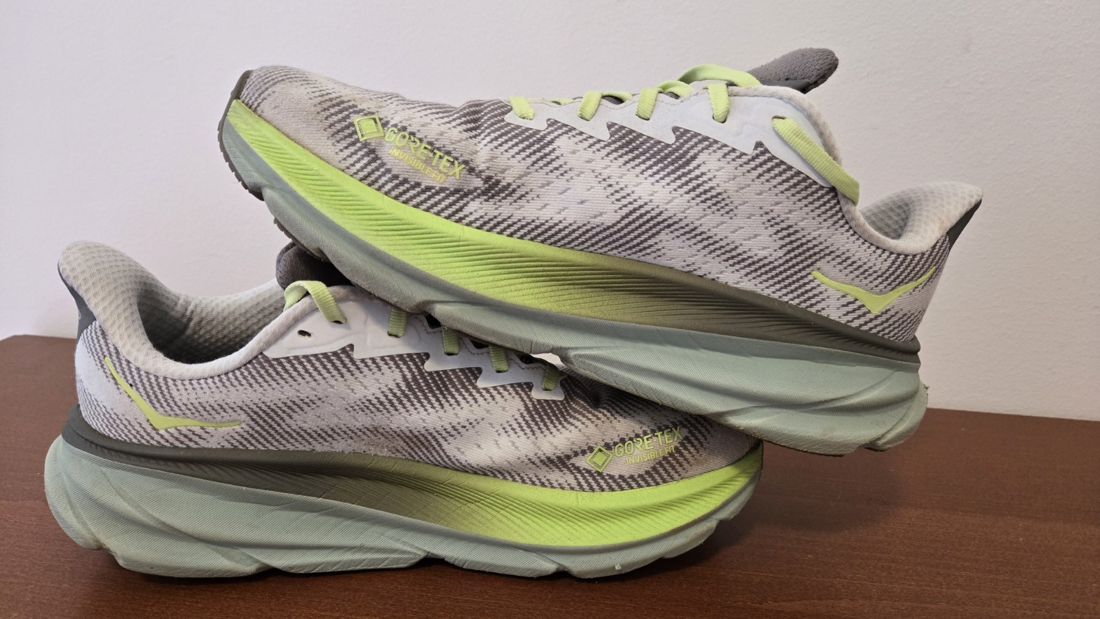 Hoka Clifton 9 GTX Slate Gray Aloe Vera Green RUNNING SHOES MENS SZ 11 D NICE!  thumbnail 8