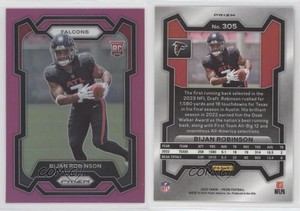 2023 Panini Prizm Rookies Pink Prizm Bijan Robinson #305 Rookie RC