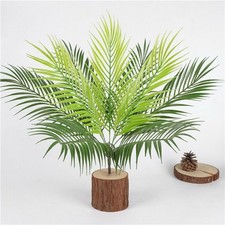 Palma Foglie Artificiale Pianta Plastica Tropicale 53 70cm 9 Teste Bouquet Decor