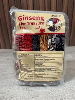 Ginseng Five Treasure Herbal Tea 30 Bags Red Dates Goji Maca Blend 150g New