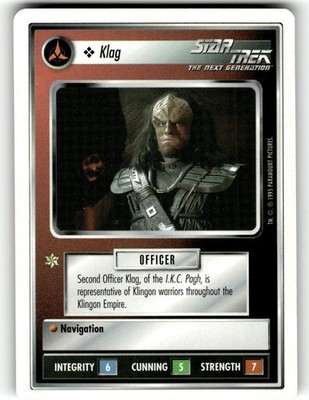 1995 Star Trek Unlimited Premiere Card Klag