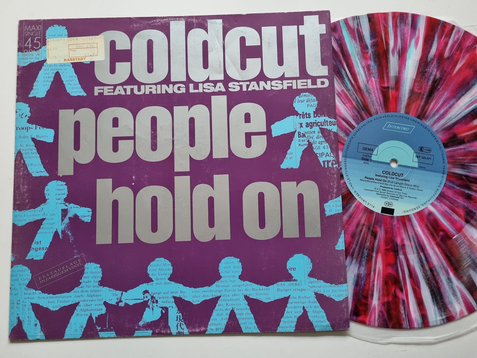 Coldcut/ Lisa Stansfield - People Hold On 12'' Maxi Germany COLOURED VINYL