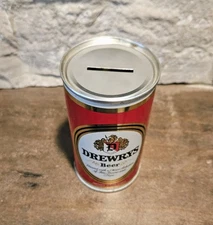 *RARE* Drewrys Beer Vintage Coin Bank Flat Top 12 Oz Beer Can Chicago IL