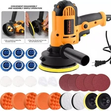 800W Car Polisher Buffer Sander Polishing Machine Kit Waxing with 5" Pad Bonnet