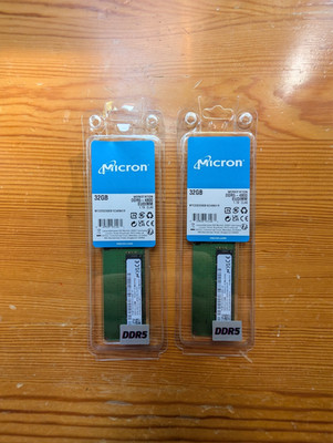Micron 32GB 4800MHz DDR5 ECC UDIMM PC5-4800B-E MTC20C2085S1EC48BA1 Unbuffered