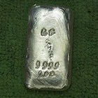 2 Ozs .9999 Fine Silver Hand Poured Bar