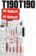 Fits Bobcat T190 Decal Kit Skid Steer / safety decals 3M VINYL / FREE SHIPPING