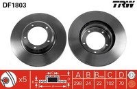 2X Bremsscheibe Vorne TRW DF1803 FÜR Land Rover