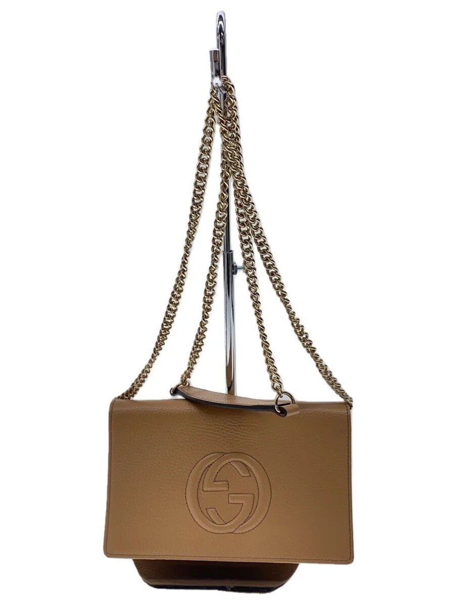 Sac bandoulière GUCCI cuir BEG uni 598211 du Japon