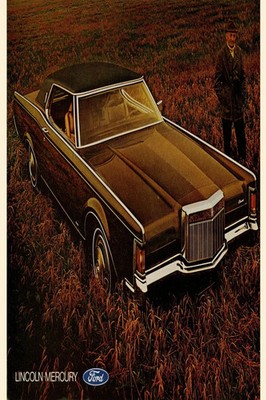 Vintage Lincoln Mercury Continental Advertisement Classic Car Poster 24x36