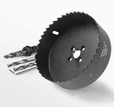 4-1/4 Inch Hole Saw with 3/8" Triangle Shank Quick Change Arbor, Bi-Metal Hol...