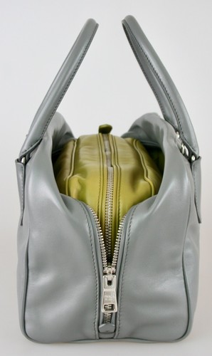 PRADA Leather Inside Bag Shoulder / Handbag 1BB010 - Marmo Salva - NEW