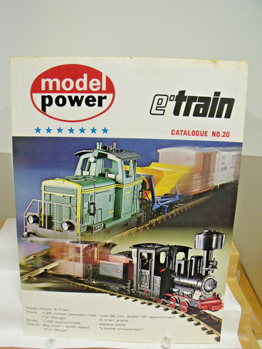 MODEL POWER E-TRAIN, CATALOG 20, 6 PAGES FOLDOUT, VERY GOOD CONDITION