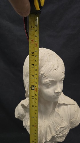 Fernand Cian Bust of a Young Girl and Boy Borghese statue Vintage Plaster Busts - Picture 12 of 24