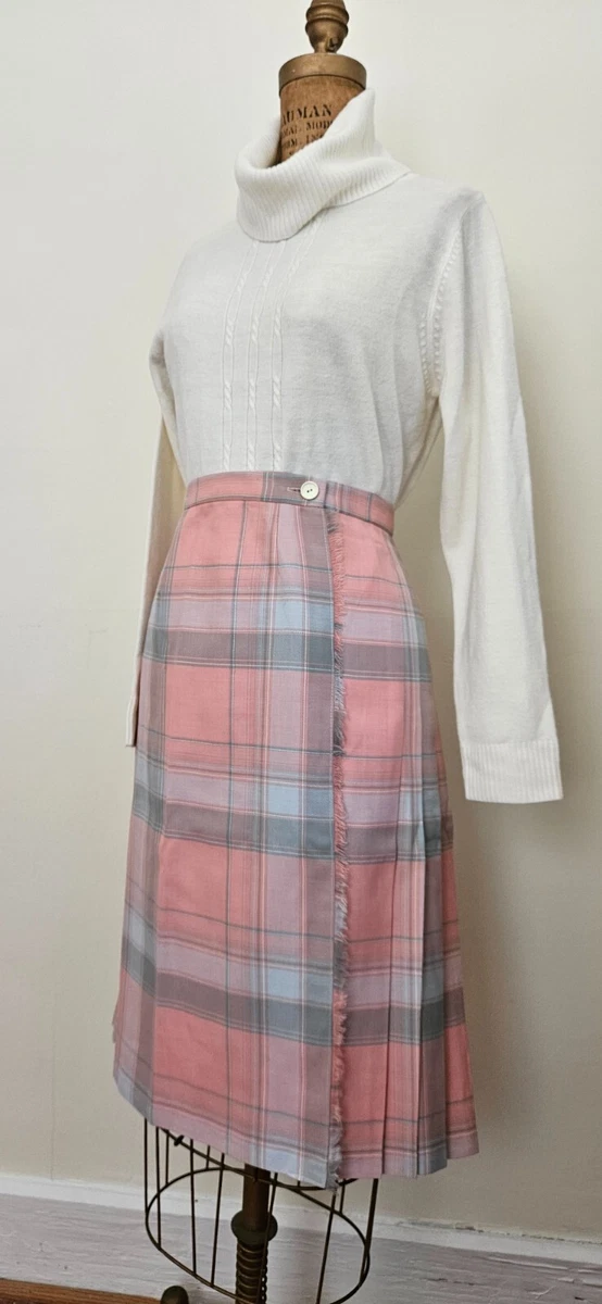 Pink plaid skirt clearance 80s