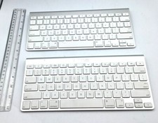 Apple Lot of 2 White  Silver Keyboards Wireless A1314 Working