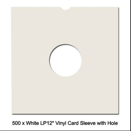 Weiße LP 12"" Vinyl Schutz Karte Hülle Abdeckungen mit Loch kratzfest versiegelt - Bild 38 von 54