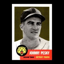 Johnny Pesky 1991 Topps Archives 1953 Detroit Tigers #315 NM GM 2