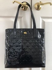 Coach Peyton embossed black tote F26901