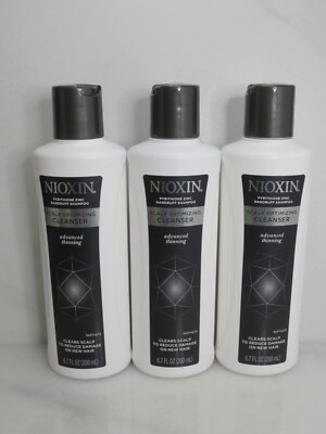 NIOXIN SCALP OPTIMIZING CLEANSER ADVANCED THINING 6.7 OZ LOT OF 3