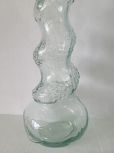 Schlangenglas Flasche Made in Spain Swiss American Inc bläulich St Louis Missouri - Bild 8 von 9