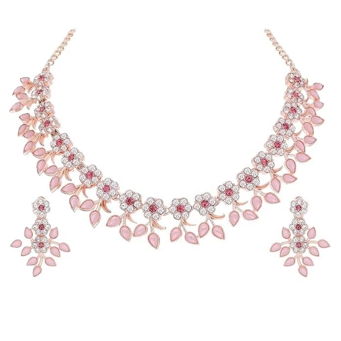 Модные ювелирные наборы с покрытием из латуни и розового золота