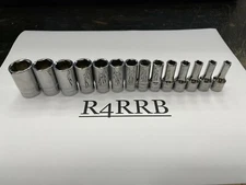 Snap-on Tools NEW 14pc 1/4" Drive METRIC 6pt Semi-Deep Socket Bonus Set TMMSY