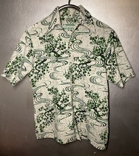 Vintage Waltah Clarke’s Hawaiian Shirt Shamrock Size Large Made in USA