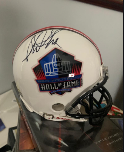 Sterling Sharpe Packers SIGNIERT HANDSIGNIERT weiß HOF Mini Football Helm