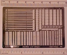 Photo-etched Sheet of 1:32 Scale Stablemate Model Horse Buckles & Straps SILVER