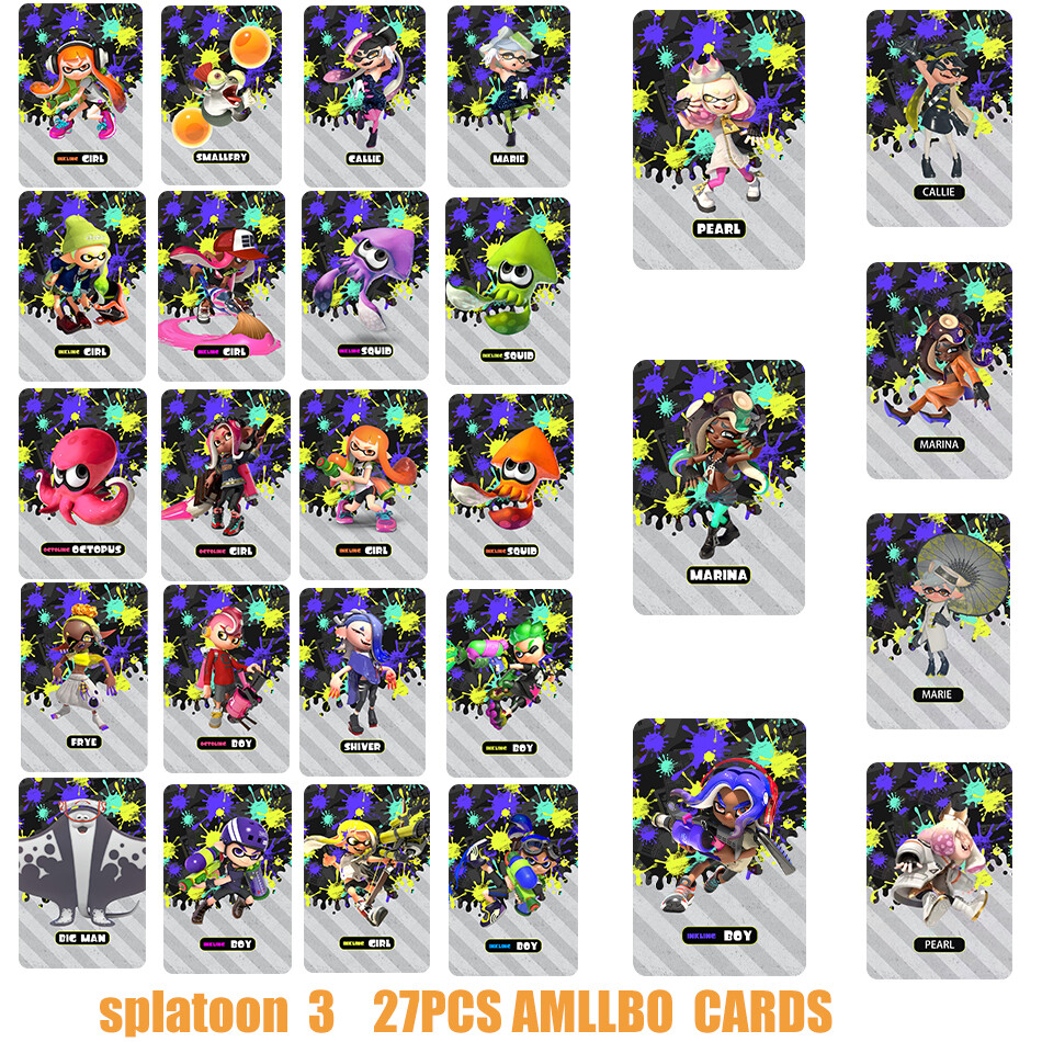 27/17pcs/set NFC Cards Tag Splatoon 3 2 1 Game Card Octoling