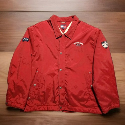 Tommy Jeans Hilfiger Denim Red Jacket Embroidered - Men’s 2XL - Picture 15 of 17