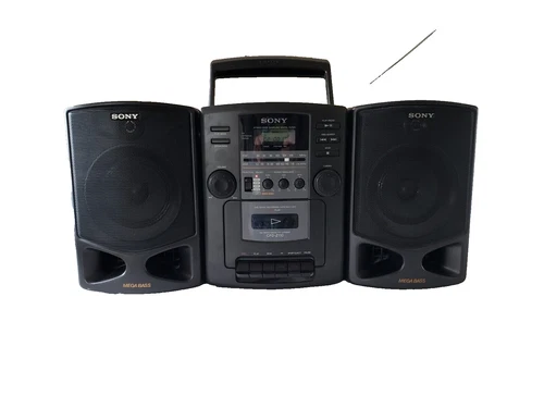 Sony CFD-Z110 Mega Bass Boombox CD Radio Cassette-Corder Portable Stereo Vintage