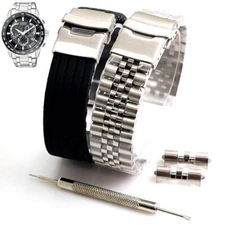 Steel and Silicone Replacement Watch Band Fits Citizen AT4010-50E E650-S075181