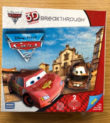 NEU MEGA Puzzles 3D Durchbruch Puzzle-Disney Pixar Cars 2 + GRATIS Kitt